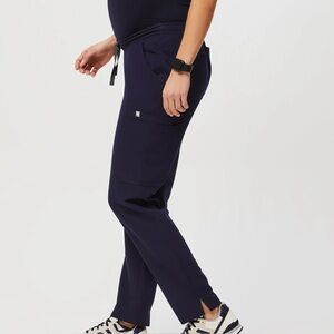 FIGS Maternity Yola Skinny Scrub Pants Navy (Tall Large)